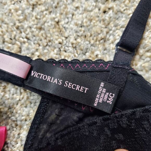 Victoria's Secret Black Bodycon Lengiere Mini Dress - Size 36c - Picture 7 of 7